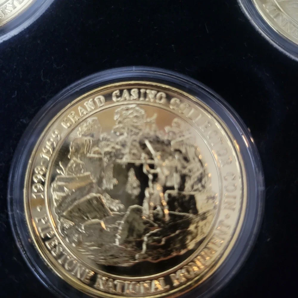 GRAND CASINO Mille Lacs & Hinckley 1998 4-coin set LANDMARK SERIES